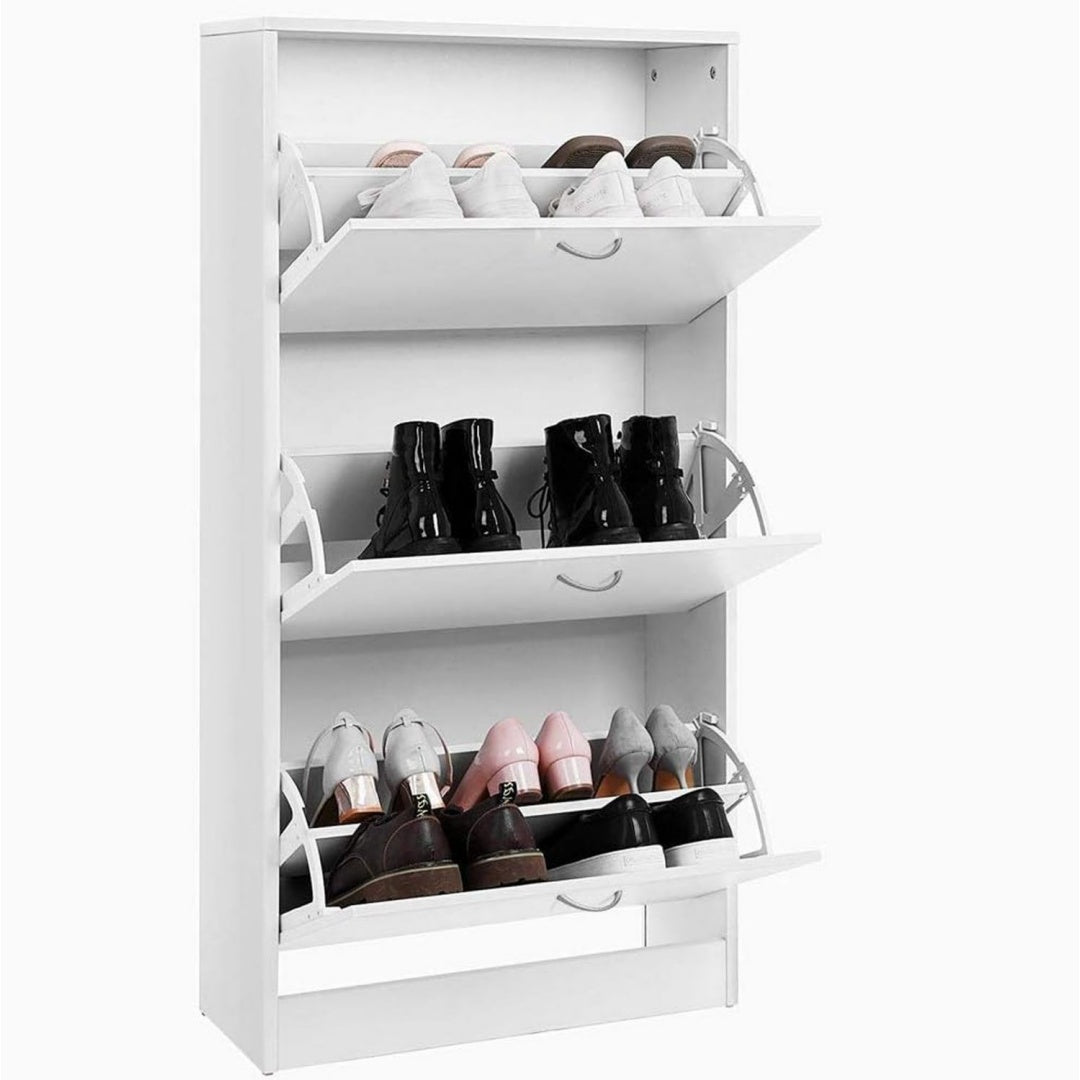 Profilo moderno scarpiere in legno bianco