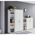 Linea essenziale set arredo studio in metallo bianco