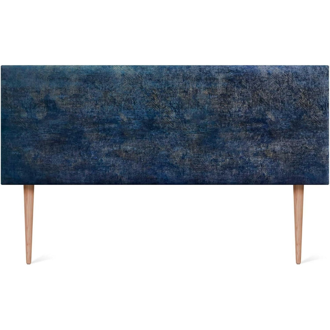 Linea essenziale testiere in legno blu