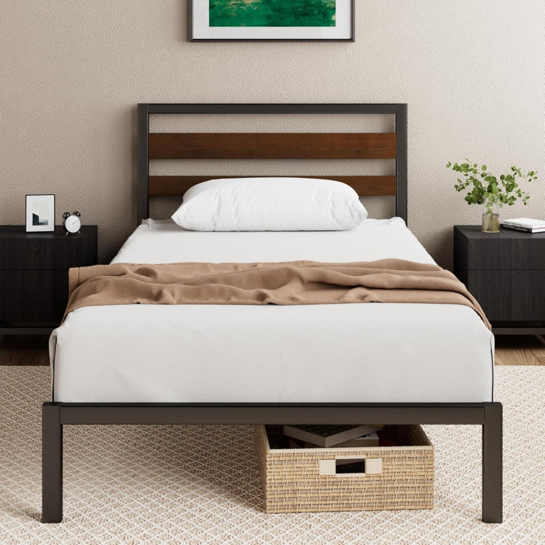 Profilo moderno strutture letto in metallo nero