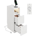 Linea essenziale comodini in legno bianco