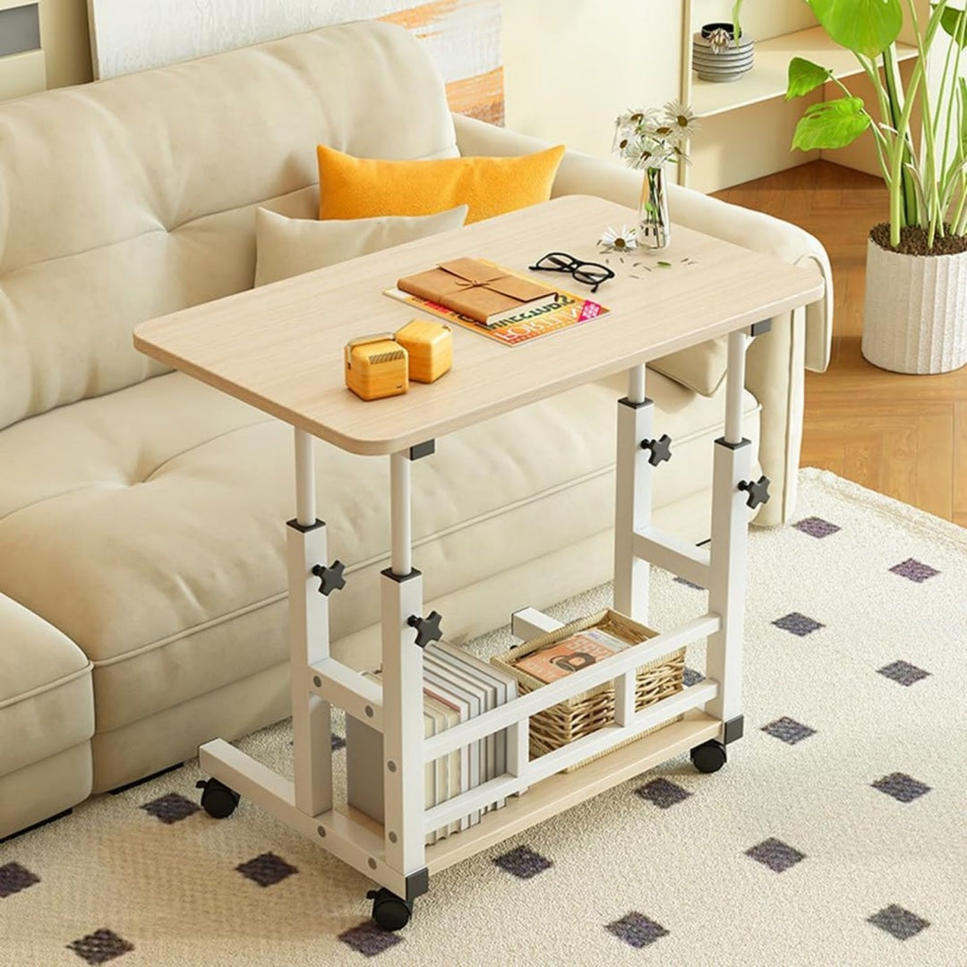 Profilo moderno tavoli con rotelle in legno impermeabile regolabile
