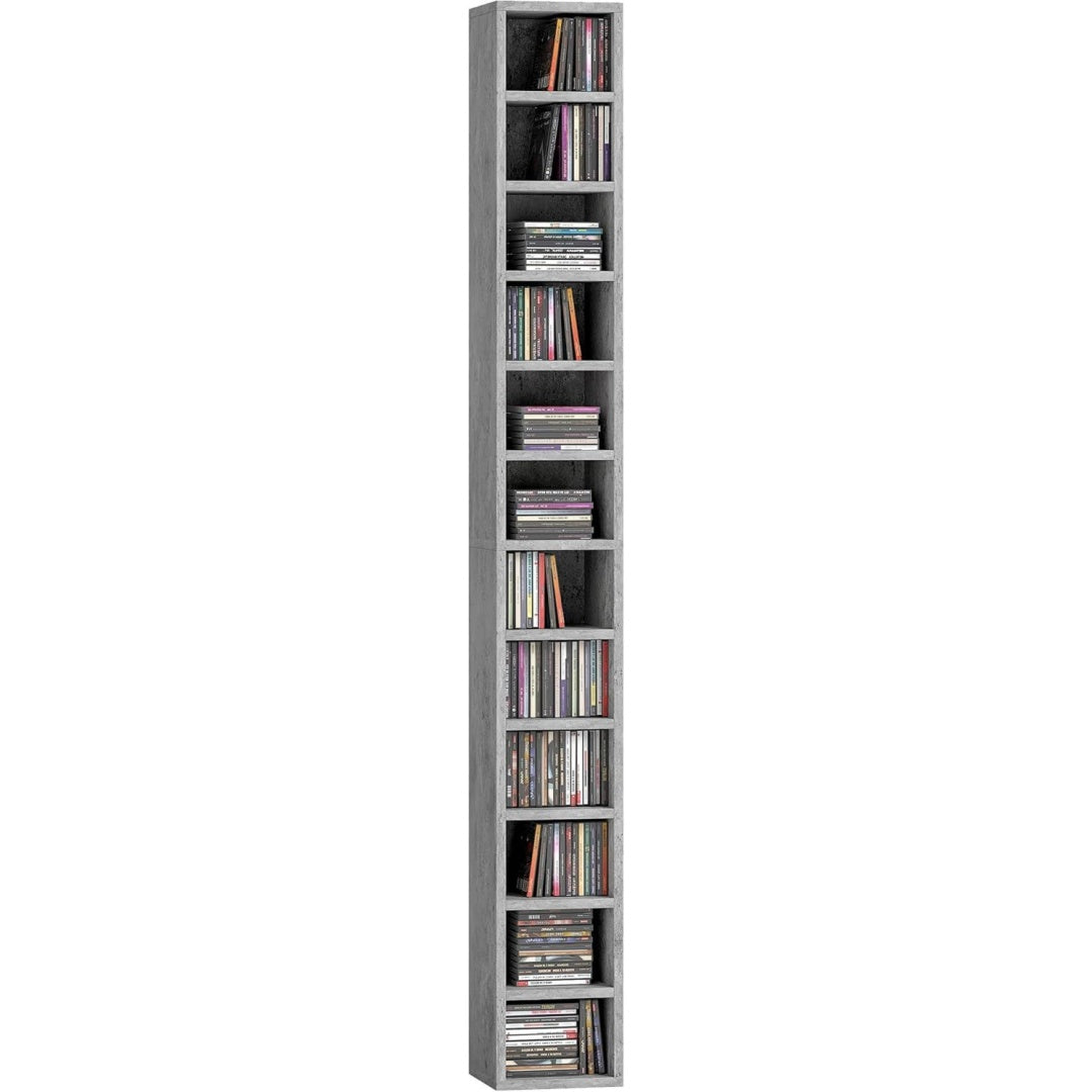 Linea essenziale porta cd e dvd modulari salvaspazio grigio