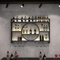 Linea essenziale porta bottiglie da vino in metallo nero